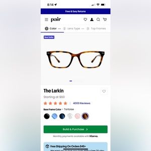 🍉🍉🍉Never worn Pair Larkin frames